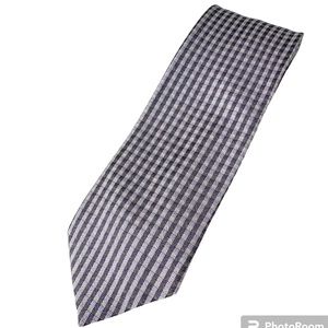 Calvin Klein Silk Tie Purple Checked